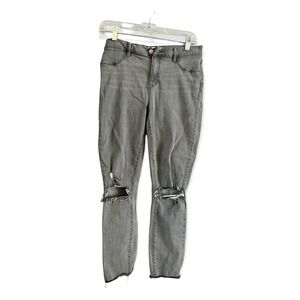 PacSun Womens Ankle Jeggings Ripped Distressed Fashion Pants 28 X 26 Gray